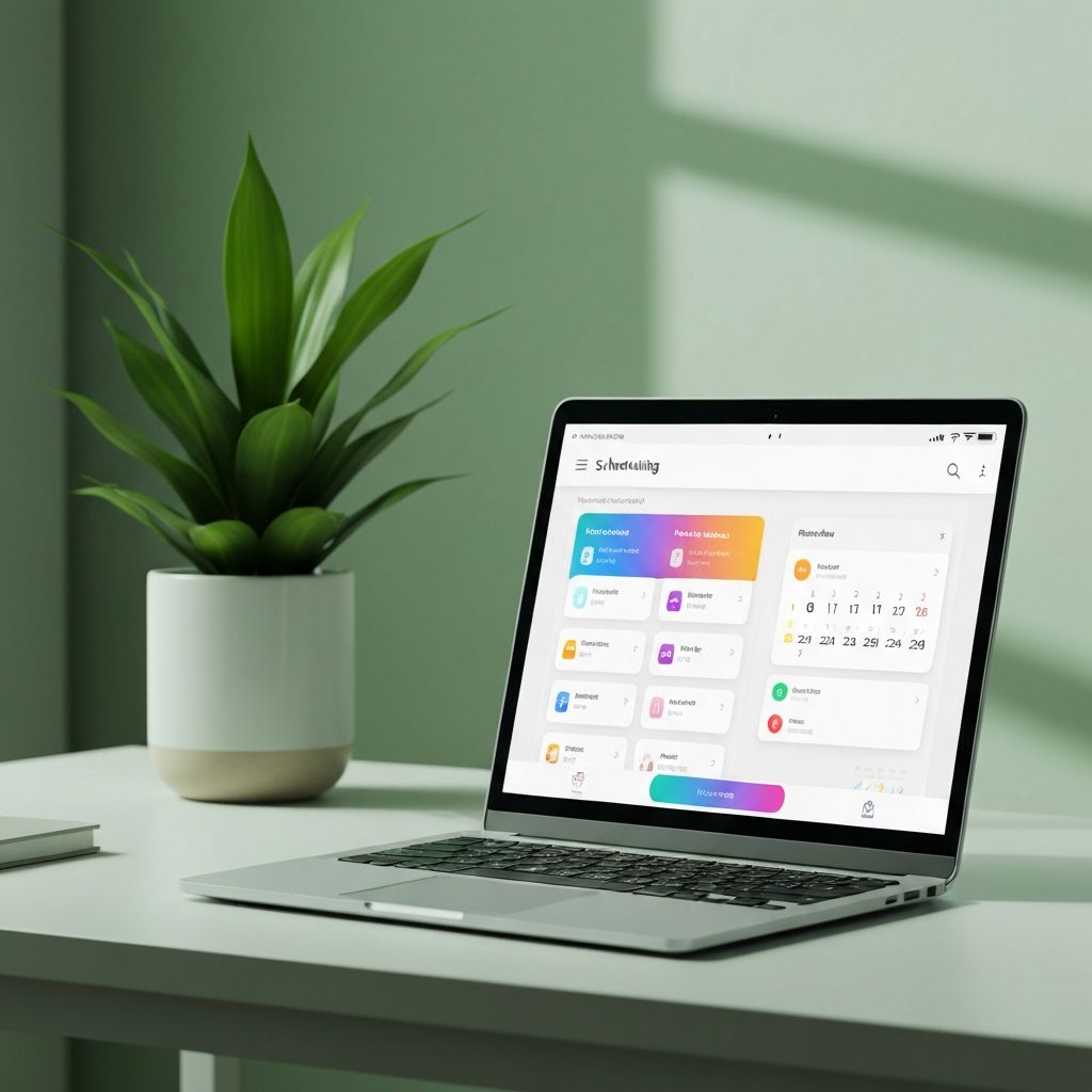 Laptop with calendar